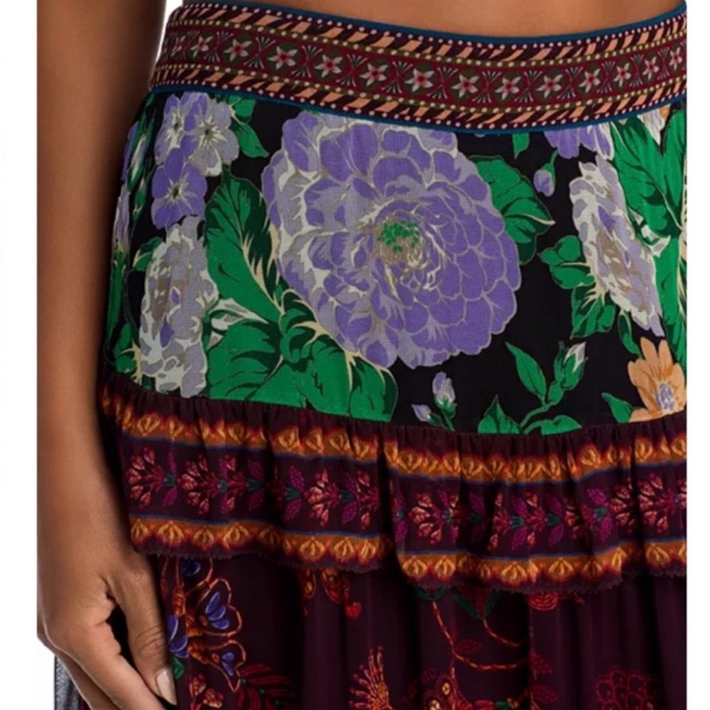 FARM Rio Floral Mix Ruffle Maxi Skirt - Picture 2 of 5